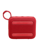 Altavoz Bluetooth portátil JBL Go 4 en color rojo disponible en Xela.