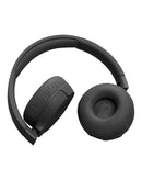 Audífonos inalámbricos JBL Tune 670NC negros, sobre la oreja, con cancelación de ruido activa.