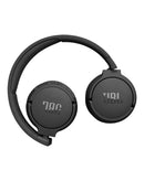 Audífonos inalámbricos JBL Tune 670NC negros, sobre la oreja, con cancelación de ruido activa.