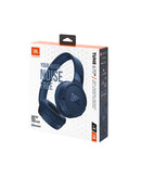 Auriculares JBL Tune 670NC azules, inalámbricos, con cancelación de ruido adaptativa, diadema acolchada y controles en orejera.