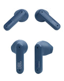 Auriculares True Wireless JBL Tune Flex negros, diseño ergonómico, con cancelación de ruido activa para audio inmersivo.