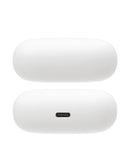 Auriculares true wireless JBL Vibe Beam 2 blancos, diseño ergonómico, estuche de carga compacto, sonido potente.