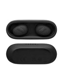 Auriculares true wireless JBL Vibe Buds 2 negros, pequeños, elegantes, con estuche de carga USB-C.