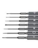 Juego de destornilladores de precisión JCID, 7 piezas para reparación electrónica, modelos 0.6 a 4IP, con garantía.
