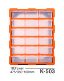 Caja de almacenamiento Kailiwei K-503 con 18 cajones