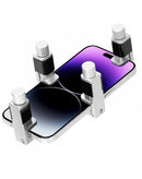 Juego de 4 abrazaderas ajustables KAIGEXIN KGX-999 de metal plateado, herramientas esenciales para fijación en trabajos de BajoPPLCD.
