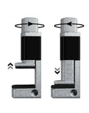 Juego de 4 abrazaderas ajustables KAIGEXIN KGX-999 de metal plateado, herramientas esenciales para fijación en trabajos de BajoPPLCD.