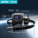 Estación de calor Kaisi AIFEN F6 Pro de 1000W, con pantalla digital y mango ergonómico para reparación electrónica profesional.