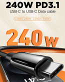 Cable de carga rápido LDNIO LC921-240W PD-3.1 USB C-C de 6ft en color negro en Quetzaltenango.