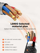 Cable de carga rápido LDNIO LC921-240W PD-3.1 USB C-C de 6ft en color negro en Quetzaltenango.