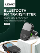 Encuentra el Cargador de auto LDNIO C706Q Bluetooth 5.0 FM con 2X USB A+C en Quetzaltenango con SlowBack.