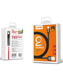 Cable USB LDNIO LS64 con puerto de carga USB A-C trenzado de 6 pies y 12W en color gris en Xela Quetzaltenango.