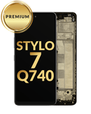 Encuentra la pantalla con marco para LG Stylo 7 (Q740) en color negro en Quetzaltenango.