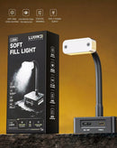 Lámpara de escritorio LED LuoWei LS04 flexible, blanca, con atenuación continua, ideal para lectura o luz de relleno.