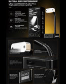 Lámpara de escritorio LED LuoWei LS04 flexible, blanca, con atenuación continua, ideal para lectura o luz de relleno.