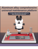 Base deslizante multifuncional de aleación de aluminio para microscopio estereoscópico trinocular en Quetzaltenango.