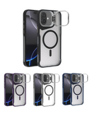 Protector de case mate transparente con soporte de cámara y carga inalámbrica para iPhone 16 en Quetzaltenango.