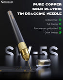 Juego de 5 agujas Mechanic SW5S Tin Dragging para soldadura de precisión, puntas finas y duraderas.