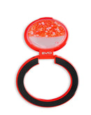 EVO CrystalRing Soporte imantado con glitter telefono (Rojo)