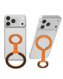 Porta telefono magnetico EVO FlexRing con pata de apoyo y carga inalambrica (ORANGE)