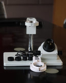 Microscopio estereo industrial trinocular 0.7-4.5x con luces LED y oculares widefield WF10X/20