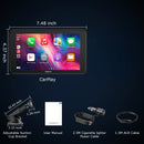 Interfaz USB-C para CarPlay y Android Auto, color negro, compatible con vehículos modernos.