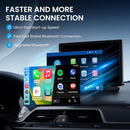 Interfaz USB-C de 9 pulgadas para coche, compatible con Android Auto y Apple CarPlay, color negro.
