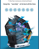 Encuentra la mejor torre carcaza para PC personalizada en Quetzaltenango con estilo Warship y 7 ventiladores RGB en Xela.