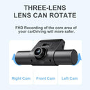 Dash Cam dual de angulo amplio full HD con Bateria 150 mAh (1280x720P / 30FPS) (Frontal / Interior / Trasera)