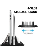 Soporte vertical de aluminio para laptops, tablets y smartphones, ideal para trabajar de manera más cómoda en Xela Quetzaltenango.