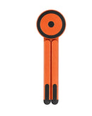 Soporte portátil naranja SlowBack para laptop y teléfono, plegable y ajustable, con garantía.