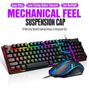 Encuentra el teclado gaming y mouse con llaves multimedia 2in1 RGB Full Size cableado (TF200) en Xela Quetzaltenango.