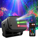 Luz LED de fiesta USB multicolor, giratoria, proyecta patrones dinámicos para decoración y eventos.