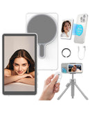 Pantalla magnética Gunmetal de 5 pulgadas para vlog, monitor inalámbrico selfie para streaming en vivo.