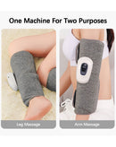 Masajeador de piernas recargable multifuncional con calefacción, juego de 2 piezas, color gris, para alivio muscular.