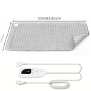 Almohadilla térmica eléctrica SlowBack con controlador, color gris, para alivio muscular y calor terapéutico.