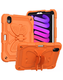 Protege tu iPad Mini 6/7 con una funda naranja con stand mariposa en Xela Quetzaltenango.