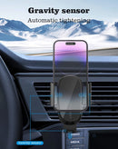 Soporte de auto con carga inalámbrica de 15W LDNIO MW21 en Quetzaltenango ideal para cargar tu teléfono mientras conduces.