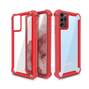 Tapa trasera Samsung Galaxy Note 20 3in1 Hybrid Clear Soft TPU Hard PC - RED