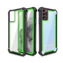 Tapa trasera 3en1 hibrido transparente soft TPU hard PC Galaxy Note 20 - Negro Verde