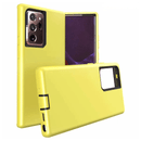 Funda heavy duty de silicona amarilla para Samsung Galaxy Note 20, protección robusta y duradera.