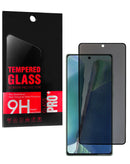 Protector de pantalla de vidrio templado anti-espía para Samsung Galaxy Note 20, diseño 2.5D, compatible con fundas.