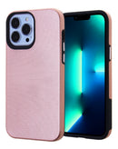 Funda protectora dual rosa dorado para iPhone 11 con absorción de choques.