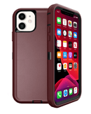 Protege tu iPhone 12/12 Pro con esta resistente funda heavy duty en colores maroon y negro en Xela Quetzaltenango.