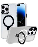 Carcasa de carga inalámbrica Carbon con soporte anillo para iPhone 12 / 12 Pro en Quetzaltenango.