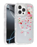 Tapa trasera transparente con diseño floral y cargador inalámbrico para iPhone 12/12 Pro en Quetzaltenango.