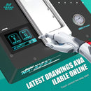 Dispensador automático de pegamento NASAN NA-AD01 para reparación de iPhone, compatible con modelos X a 17 Pro Max, marcos, tapas traseras y pantallas.