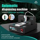 Dispensador automático de pegamento NASAN NA-AD01 para reparación de iPhone, compatible con modelos X a 17 Pro Max, marcos, tapas traseras y pantallas.