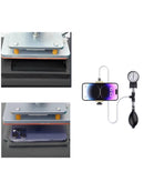 Herramienta de prensado manual NASAN NA-CLM con calentamiento y temporizador LCD para reparaciones electrónicas.