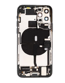 Tapa trasera gris espacial iPhone 11 Pro OEM con flex de puerto de carga y piezas pequeñas, grado A.